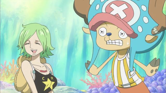 One Piece Saga Île des hommes poissons Épisode Dans la mêlée L équipage au